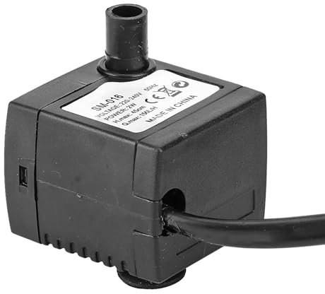 Fountain Pump Small Submersible Water Pump150L / H 2W Ultra-Quiet Submersible for Aquarium Fish Tank Fountain Pond Pump to Run a Fountain/Feature, Filter and Waterfall (UK SM-016)
