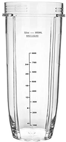 32OZ Cup for Compatible with Nutri Ninja Replacement Parts BL480, BL490, BL640, BL680 Auto IQ Series Blender Juicer Mixer