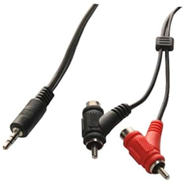 PremiumCord Câble de Connexion Jack 3,5 mm sur 2 fiches RCA mâles + 2 Prises RCA Femelles, mâle vers mâle + Femelle, Longueur 2 m