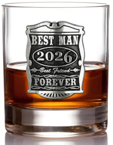 English Pewter Company 11oz Best Man Tumbler Whisky Glass Personalised with Your Year – Perfect Wedding Party Gifts for Your Groomsmen – Gift Box [WD002]