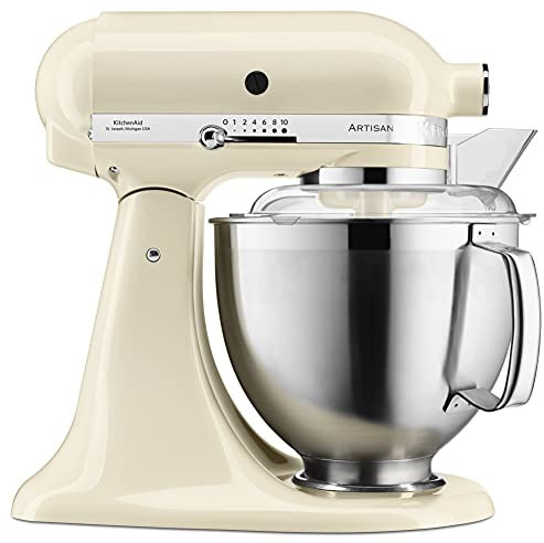 KitchenAid Küchenmaschine Artisan - P26 Starter Set 185er (FleischwKS) - 5KSM185PSEAC inkl. Fleischwolf (5KSMFGA) und Kochbuch (Kochen & Backen)