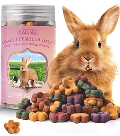 KATUMO Rabbit Treats, 180g / 6oz Dwarf Hamster Treats Natural Chew Toys for for Guinea Pig Hamster Bunny Chinchilla Gerbil