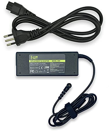 new net - Alimentatore Caricatore Caricabatteria da 19.5V 4.7A 90W Compatibile con Notebook Sony VAIO PCG-GR100K SVS1311DGXB VGN-AX570G VGN-FS675P/H VGN-S4VP/B VGP-AC19V2 VPCEG190X [ 6.0x4.4 mm ]