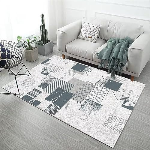 RUGMRZ Auto Teppiche Geometrische Kreativität tepiche grau Schlafzimmer möbel Schreibtisch Teppich Auto teppiche teppisch160x230CM
