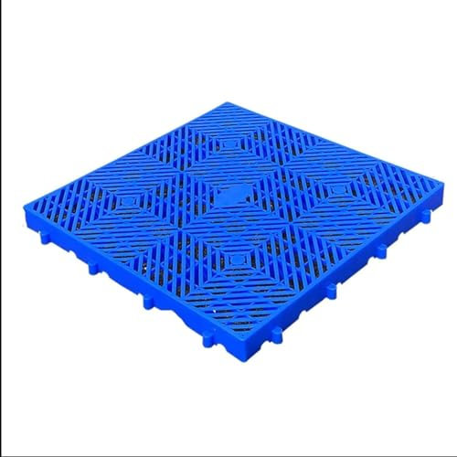 MekUk Kunststoffpalette Kunststoff-Palettenboden, feuchtigkeitsbeständige Platte for die Lagerung im Keller, Frachtmatten for die Lagerküche für Zwinger, Garten, Keller, Patio (Color : Blue-2pack, S