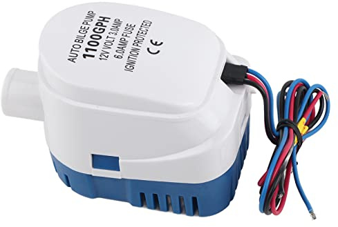 Pompa di sentina Automatica 12V 1100GPH Sommergibile con Interruttore a Galleggiante per Barche Stagni Piscine