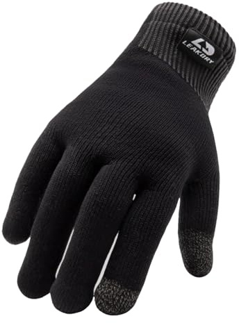 LEAKDRY Wasserdichte Handschuhe, Merinowolle, Touchscreen, 3-lagig, Thermo-Winterhandschuhe, winddicht für Wandern, Skifahren, Fahren, Unisex, für kaltes Wetter