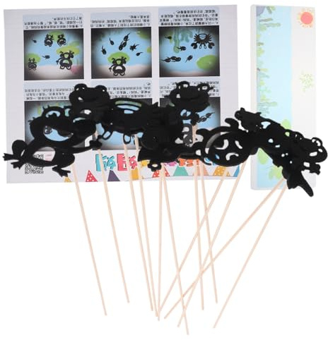 Set de Pegatina de Marioneta de Sombras para Cuentos y Teatro | Papel Negro, 1 Juego, para Pantalla y Accesorios de Escena, Aprendizaje en Casa, Niño Niña y Docentes