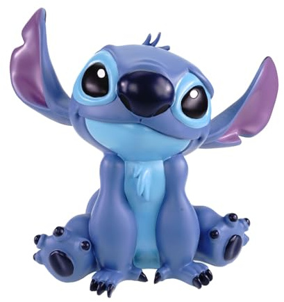 Christmas Inspirations Gartenfigur Stitch XL Disney's frecher Lilo & Stitch Alien zum Verlieben Sitzend - mit Ohren Oben 33,7 cm - Mehrfarbige Deko-Figur aus Polyresin - Offiziell lizenziert