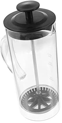 HOLIDYOYO 1pezzi Pressa Per Caffè in Vetro Pressa Manuale Per Caffè Da Ufficio Bilancia Incorporata Filtro Rete Sottile Per Facile Pulizia Resistent Design Semplice e