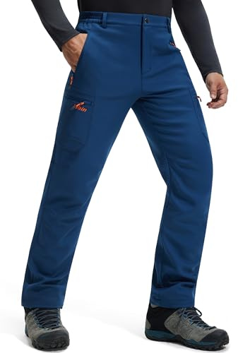 Libin Thermohose Herren Skihose Wanderhose Softshellhose | Winter Warm Fahrradhose Outdoorhose Winterhose Wasserdicht Schneehose Regenhose Trekkinghose Arbeitshose