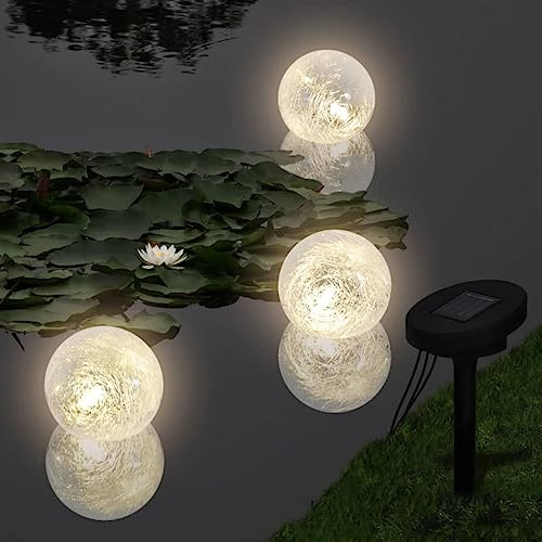 Generico Set 3X Lampada Galleggiante Solare a LED per laghetto Piscina,Casa e Giardino,Illuminazione,Luci galleggianti-40869