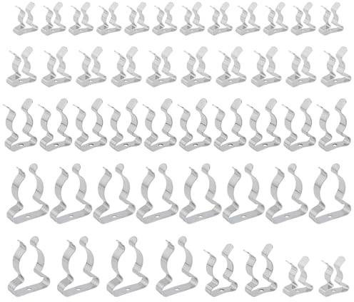Lot de 48 pinces à ressort assorties - 48 outils assortis adaptés pour le rangement. Les mesures se réfèrent aux dimensions des trous d'armoires et plus encore