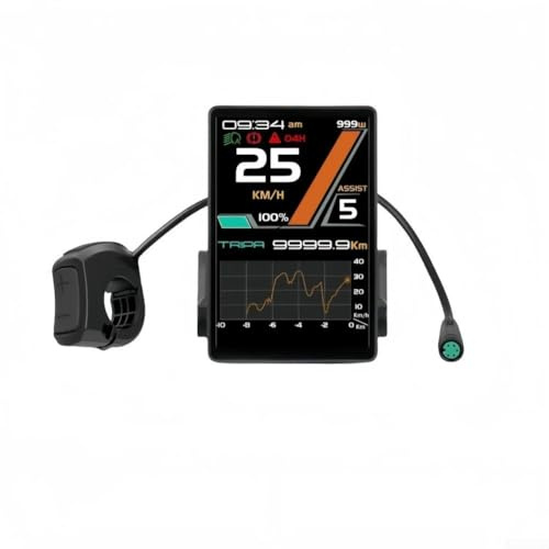 Écran couleur pour moteur central BAFANG modèles M510/M560/M600/M820/M620, 865C CAN compatible avec ordinateur de vélo avec surveillance de la vitesse en temps réel et de la batterie