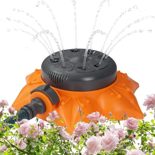 Aspersor de patio, cobertura de 360 grados, 8 modos, aspersores de césped para patio, gran área, para invernadero, parterres, terraza, balcón, guardería, hogar, parque agrícola