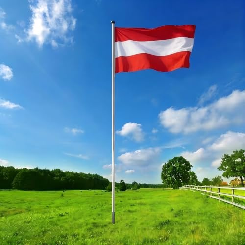 BGF aluminiumflaggstång 6,50 m flaggstång flaggstång flaggstång Österrikes flagga flagga flagga med örn på