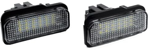 Ksjosji Luz de Matrícula Para Benz Clase E W211 S211 Para Clase Para CLS W219 Clase C S203 Clase SLK R171 Canbus Luz LED Blanca Para Placa Matrícula Luces de Placa del Auto(Pair)