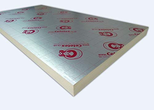 Buildershop (UK) Ltd 2400 x 1200 x 50mm Celotex GA4050 / Kingspan TP10 / TF70 / Ecotherm Ecoversal Foil Insulation Board (11)