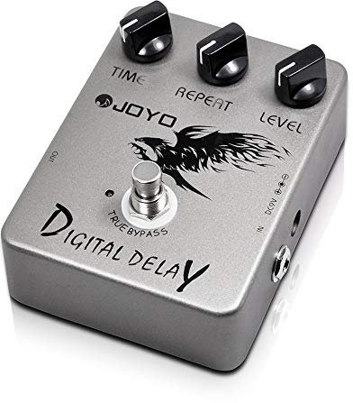 JOYO Digitales Delay-Effektpedal für E-Gitarre und Bass, Verzögerungszeitbereich 25–600 ms, Sounds „analoge“ Verzögerung – True Bypass (JF-08)