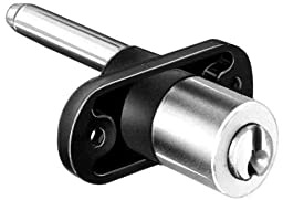 Cerradura negra con cilindro cromado para puerta interior, pestillo puerta. Longitud: 20 mm Artículo 2133NE