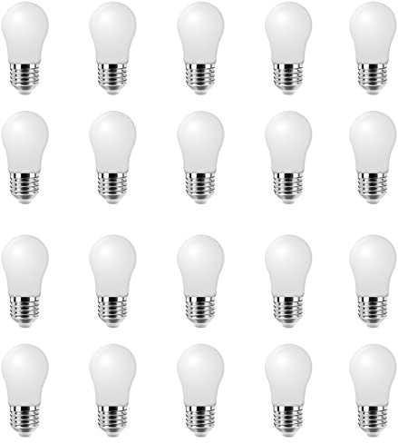 HUAMu 20er Pack E27 Edison Schraube LED Glühbirne, 3W (30W), Warmweiß, A50 Globe Glühbirne Glühbirne für Hochzeit Halloween Weihnachtsfeier Bar Stimmung Ambiente Dekor
