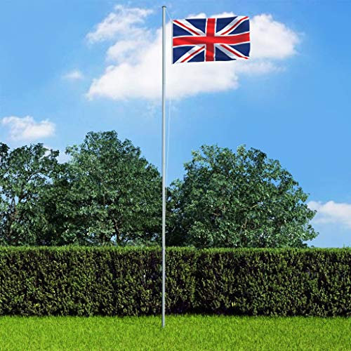 vidaXL Bandiera del Regno Unito Emblema Nazionale Stemma Drappo Bandiera Britannica Decorazioni per Ricorrenze Elementi Decorativi 90x150 cm