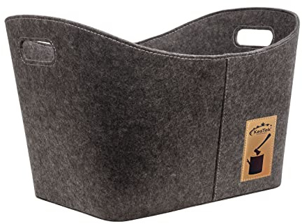 Filz Holzkorb Filzkorb Kaminholzkorb Brennholzkorb Brennholzholztasche anthrazit