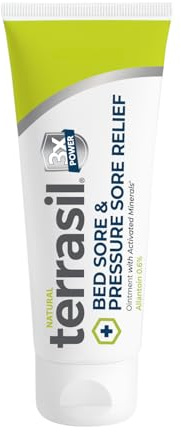 terrasil Bed Sores Treatment Cream & Pressure Sores Cream – Natural Ingredients for Healing of Bedsores, Ulcers & Wounds, Fast Soothing Relief (1.5 oz) – Packaging May Vary