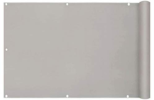 YIFANDU Balkon Sichtschutz 0.75x4m Wasserabweisend Balkonfächer Blickdicht Waschbar für den Gartenzaun oder Balkon, Grau