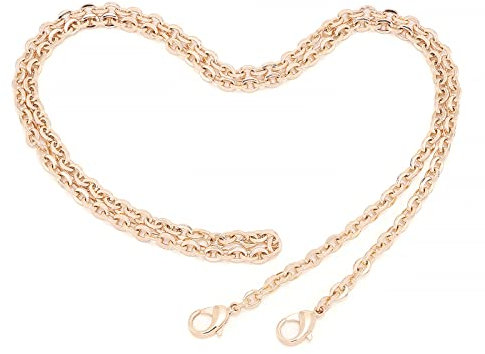 Senral Taschen Kette Gold Mini Kette Lobster Buckle Purse Chain with Buckles DIY Handbag Strap for Handbags Pochette Mini NM Eva Favorite PM MM Pouch (Lobster Chain 130cm / 51 inches)