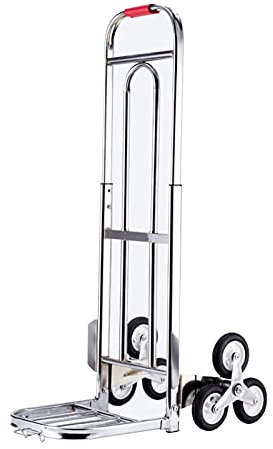 Carrelli a Mano HUA Carrello A Mano Portatile Pieghevole, Carrello Saliscale Carrello, 6 Ruote in Gomma Piena, capacità di Carico di 100 kg, Utilizzato per Lo Shopping di Bagagli per Auto di Famiglia