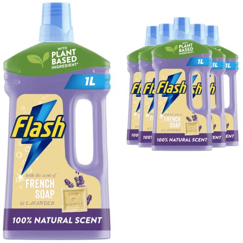 Flash All Purpose Multi Surface Cleaner Liquid 1L (6 Pack) - Marseille French Soap & Lavender Scent