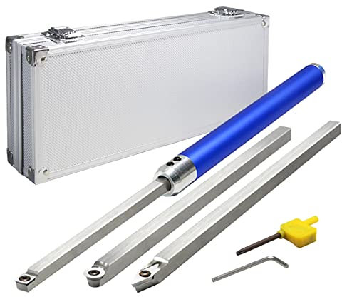 Drechselwerkzeug, Drehmaschinen 3-Teiliges Set, Drehwerkzeuge,Hartmetall-Trennwerkzeug Mit Aluminiumgriff, Drechseleisen Drehmeißel Für Holz, Holzbearbeitungswerkzeug, Mit Aluminiumbox