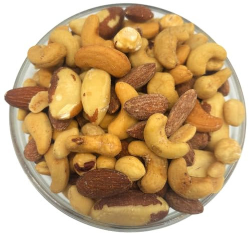GoodFoodDelivered Mixed Roasted & Salted Nuts 1kg – Premium Quality - Salted Cashews, Almonds, Peanuts, Hazelnuts, Brazil Nuts – Great for Healthy Snacks, Vegetarian & Vegan Diets