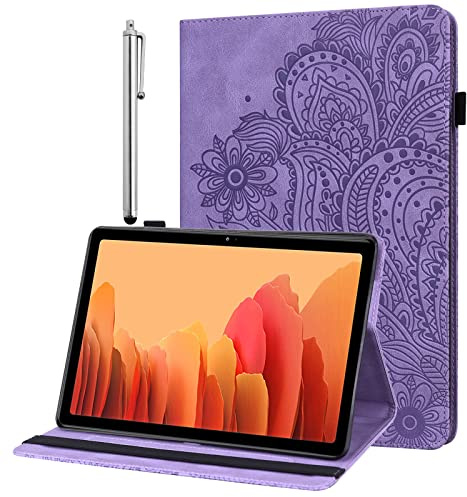 GLANDOTU Hülle für Amazon Fire HD 10 Tablet 13. Generation 2023 / Fire HD 10 Plus 11. Generation 2021 Schutzhülle mit Auto Schlaf/Aufwach - Ultra Dünn Flip PU Leder Ständer Case Hülle (Lila)