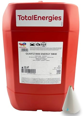 20 L Total Quartz 9000 Energy 5W-40 I passend für | VW 502.00/505.00 | MB 229.5 | Porsche A40 | 20 Liter | Motoröl | Motorenöl | mit Trichter | weitere Empfehlungen siehe Artikelbeschreibung