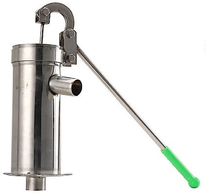 NICCOO Schwengelpumpe Handwasserpumpe Edelstahl, Manuelle Wassersaugpumpe Wasserpumpe Handpumpe, 10m Tiefe Handbrunnenpumpe für Hausgärten, Yard, Teiche