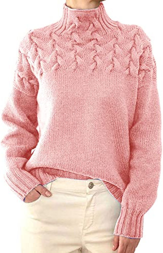 Damen Rollkragenpullover Damen Rollkragenpullover für Damen Flieder Damen Sweater Damen Winter