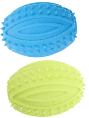 TOBBOMEY 2stücke Gummibälle Für Hunde Quietschspielzeug Und Kauspielzeug Für Für Kleine Und Mittelgroße Hunde Langlebig Und Unterhaltsam Fördert Zahnwachstum Zahnpflege