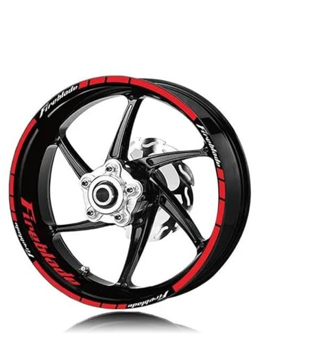 Moto Llantas Pegatinas Adhesivo Para Rueda De Motocicleta, Calcomanías Para Buje, Pegatinas Para Llanta Interior, Cinta De Rayas, Accesorio Para H&onda FIREBLADE Fireblade Ruedas Calcomanías(Color 3)
