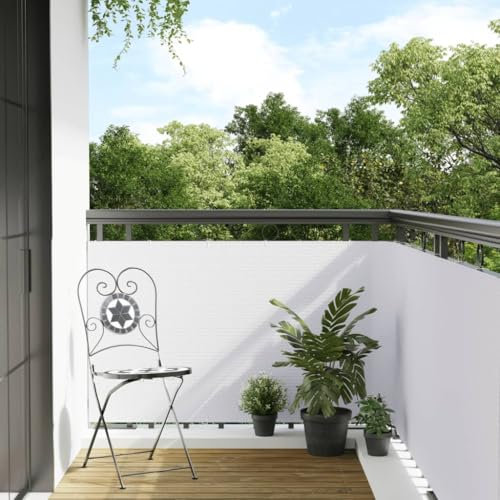 AJJHUUKI Hardware, Zäune und Barrieren, Zaunpaneele, für Zuhause, Balkon, 500 x 100 cm, Polyrattan