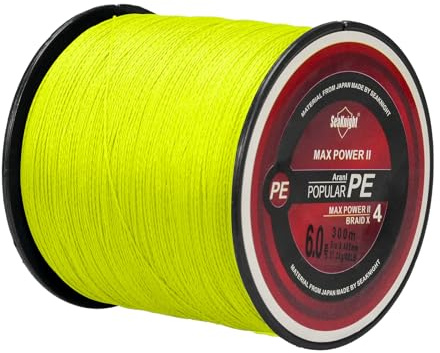 Seaknight TriPoseidon geflochtene Angelschnur, 4 Stränge, 300m-1000m, Salzwasser-Angelschnur, Langwurf, super starker Multifilament-PE-Draht, schwimmende Meeresangelschnur, 8 Farben, 3,6–36,3 kg