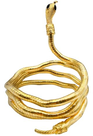 FDCGAS Schmuck Schlange Armband Halskette schlangenkette biegsame kette Flexibel Biegbar Schlangenkette Wickelarmband Verdrehbar Einstellbar Kette Manschette Armreif Haarschmuck für Damen Herren