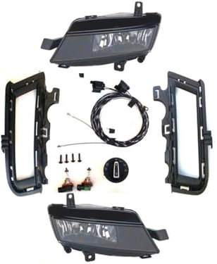HZ-DESIGN Nebelscheinwerfer Komplettset NSW Nachrüstsatz kompatibel mit Golf 7