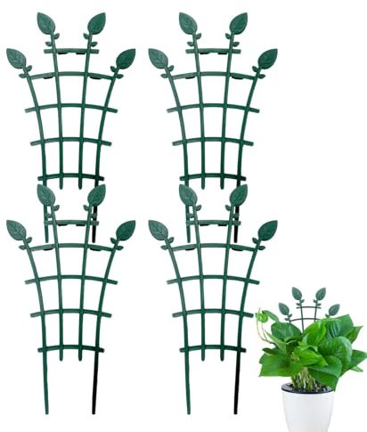 Trellis Garten für Topfpflanzen, Halterung für Blumentöpfe, Rankhilfe für Kletterpflanzen, 4 x stapelbare Kletterpflanzen, Trellis Di Weinreben, überlappende Blumentöpfe für P