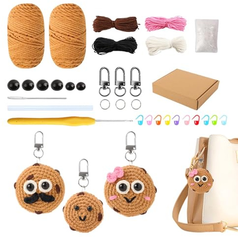 NevPuose Strickset, Häkelset, Grocheting Kit für Anfänger für Kinder, Hobbys für Frauen, Kunst und Handwerk für Geburtstage, Weihnachten, Osterferien