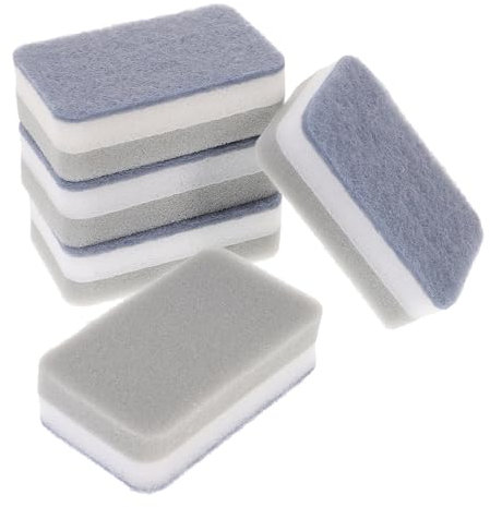 OUNONA Kitchen Scrub Sponge and Multi-functional Reusable Dishwashing Sponge Pads 15pcs for Household Kitchen Cleaning