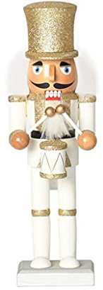 Cartoon Soldato Drumming Schiaccianoci Ornamenti Figure di Legno Per Albero di Natale Ornamenti Festival Regali di Compleanno Natale Ciondolo In Legno Per Albero Tavolo di Halloween Battere Un Tamburo