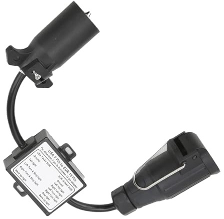  ﻿Crumye Anhängeranschluss, Adapter für AnhÄNger Beleuchtung, Usa Auf EU, 7-Polige Buchse Auf 13 Poligen Stecker für Autos und Lastwagen ﻿
