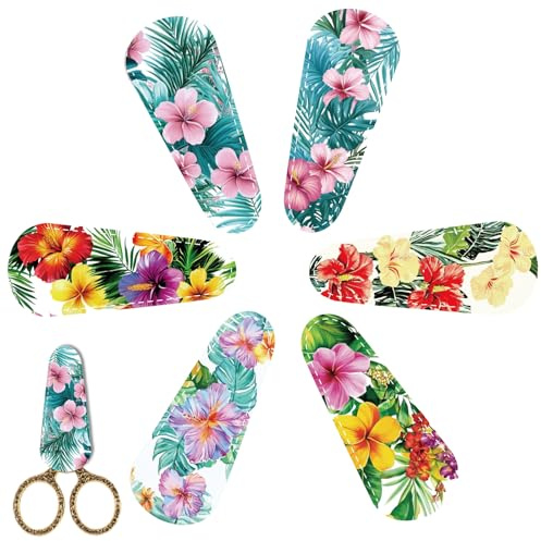 CREATCABIN 6Pcs Scissors Sheaths Shears Protective Covers Scissor Tip Covers Synthetic Leather Safety Flower Sewing Sheath Portable Collect Bags for Sewing Crafting Facial Hair Trimming 2.5x6.5cm